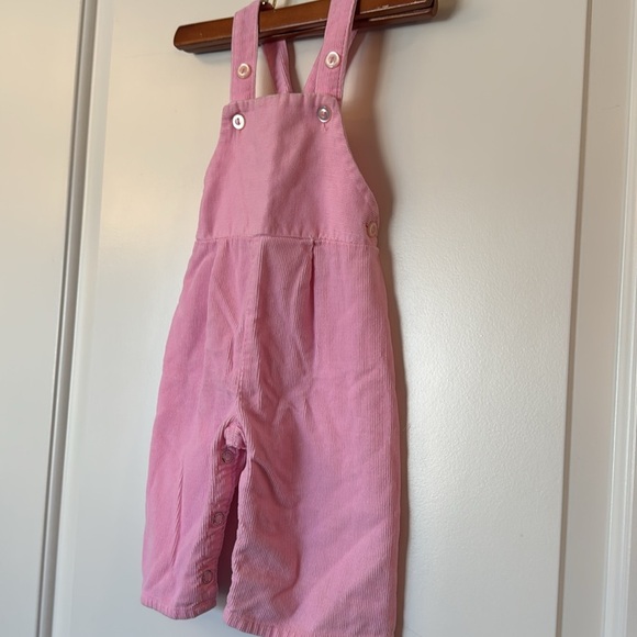 Vintage 100% cotton Toddletime JC Penny baby  Pink Corduroy Overalls 6 Months - Picture 2 of 12
